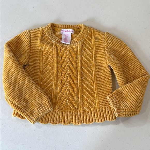 Tommy Bahama Yellow Crew Neck Cable Knit Sweater - Picture 1 of 6